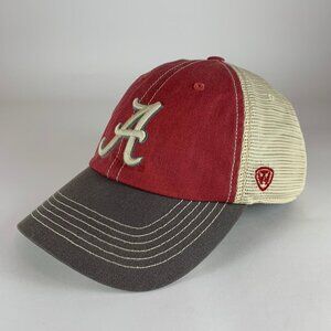Alabama Crimson Tide NCAA Maroon Gray Beige Top of the World Snapback Trucker Ha